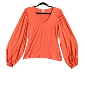 Venus Balloon Sleeve V-Neck Blouse Top